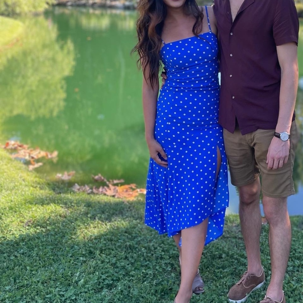 Vici blue midi dress
